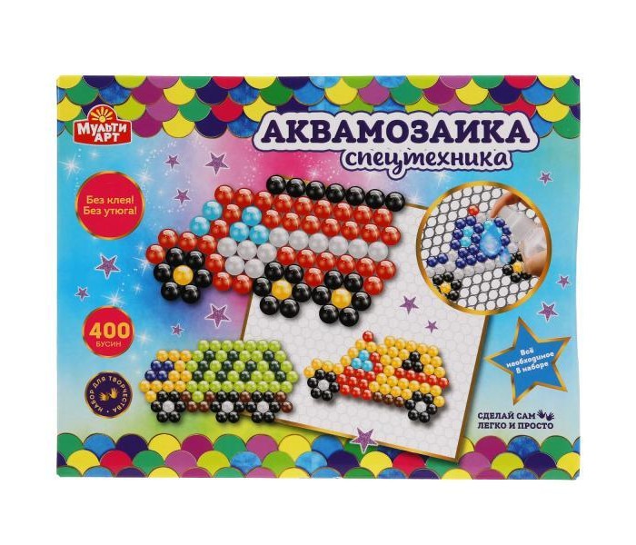 

Multiart Аквамозаика Спецтехника 400 бусин, Аквамозаика Спецтехника 400 бусин