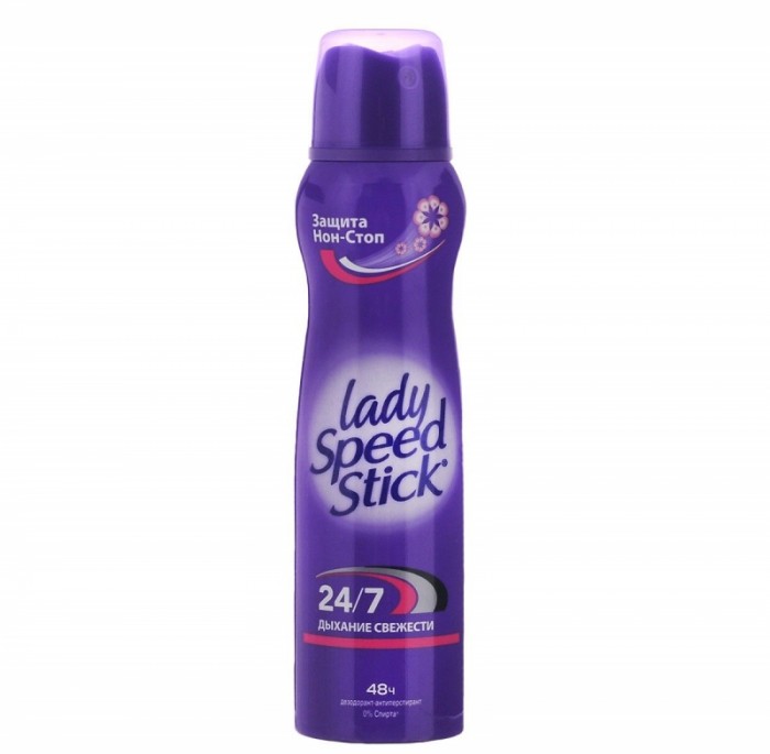 Косметика для мамы Lady Speed Stick Женский дезодорант 24/7 Дыхание свежести спрэй 150 мл дезодорант ролл 48 часов для женщин lavilin 65 мл hlavin