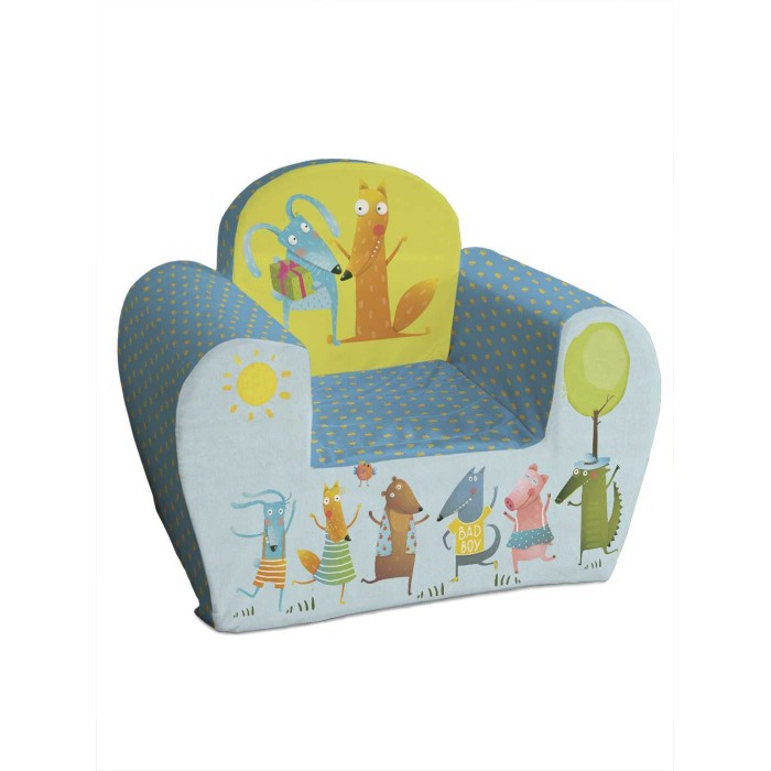 JoyArty Игрушечное детское кресло Дружба лисы и зайца с антискользящим основанием