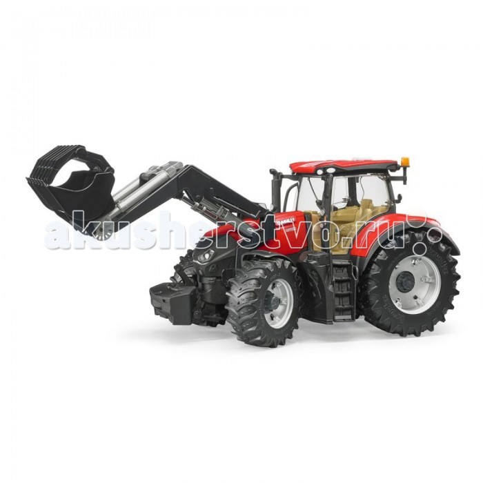 фото Bruder Трактор Case IH Optum 300 CVX с погрузчиком 03-191