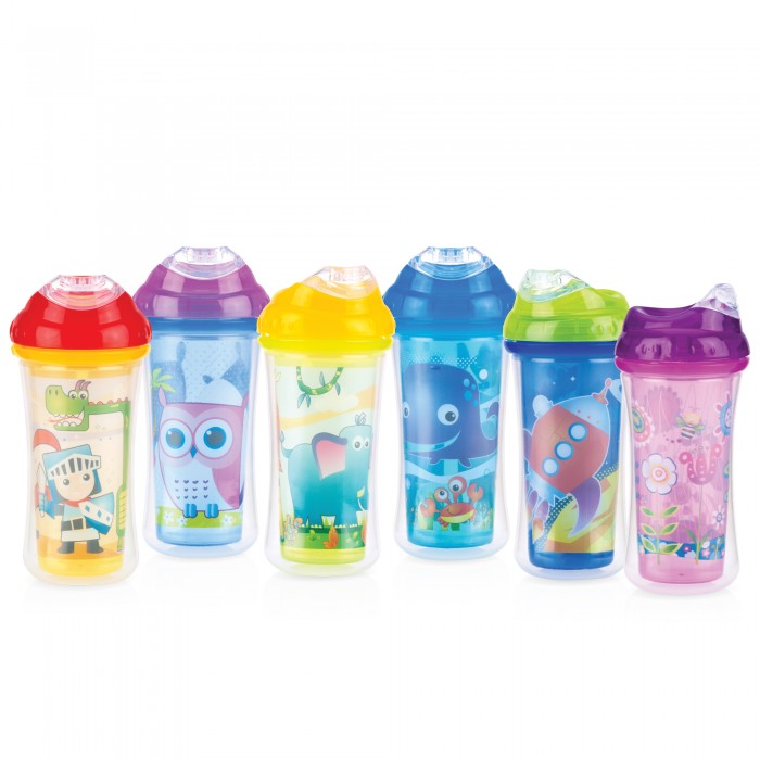 Поильник Nuby с силиконовым носиком-непроливайкой