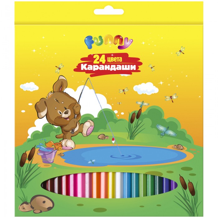 Карандаши, восковые мелки, пастель Спейс Карандаши Зверята 24 цвета карандаши восковые мелки пастель спейс карандаши зверята 12 цветов