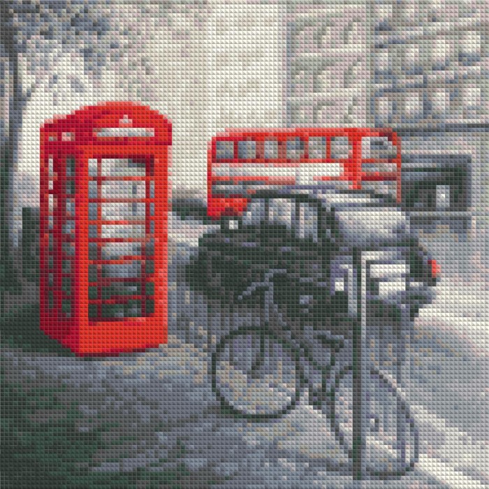 Color Kit Алмазная мозайка без подрамника Лондон 30х30 см DF1003 - фото 1