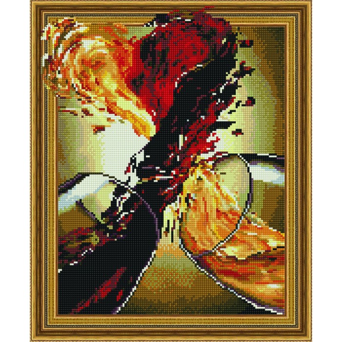 Картины своими руками Paintboy Алмазная картина на подрамнике Красное и белое 50х40 см