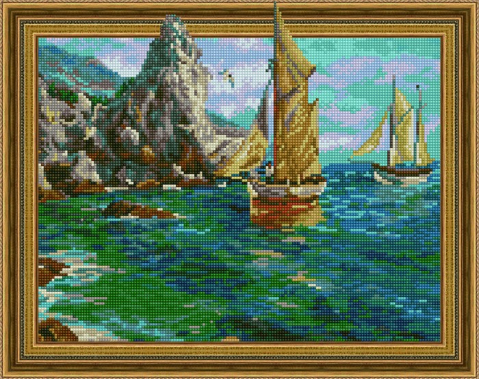 

Paintboy Алмазная картина на подрамнике Морская гавань 50х40 см, Алмазная картина на подрамнике Морская гавань 50х40 см