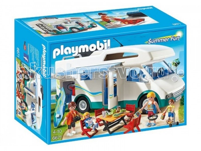 Конструктор Playmobil Аквапарк: Семейный автомобиль - дом на колесах