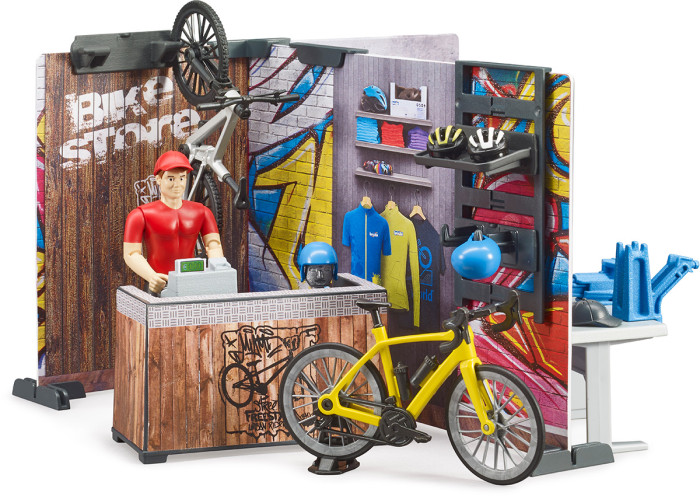 Фото - Игровые наборы Bruder Набор велосипедный магазин набор магазин корзина с продуктами