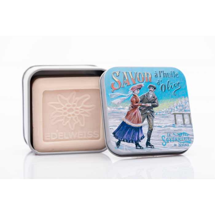 

La Savonnerie de Nyons Мыло с эдельвейсом в металлической коробке Каток 100 г, Мыло с эдельвейсом в металлической коробке Каток 100 г