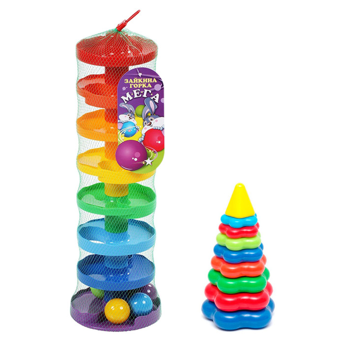 фото Развивающая игрушка тебе-игрушка набор зайкина горка мега+пирамида детская большая
