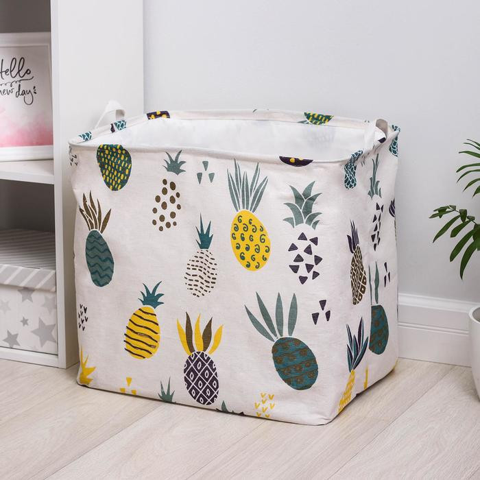 

Доляна Корзина универсальная Ананас 50х40 см, Корзина универсальная Ананас 50х40 см