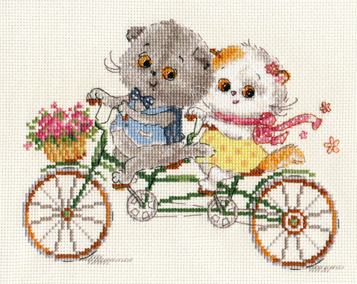 Алиса-К Набор для вышивания Басик и Ли-Ли Счастливый день 20х15 см