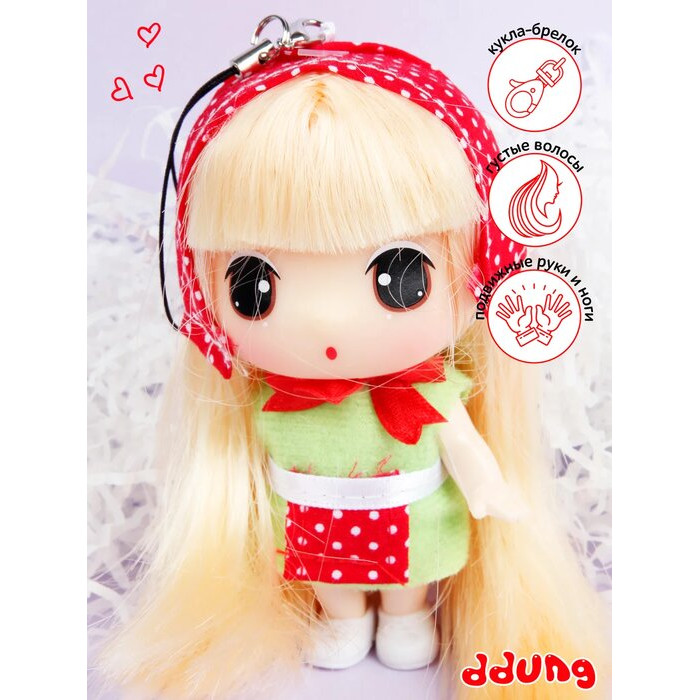 фото Ddung кукла-брелок красная шапочка 11 см
