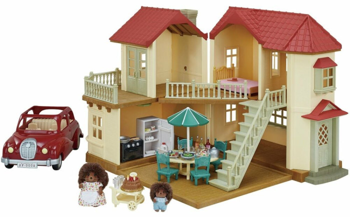 фото Sylvanian families набор большой дом со светом с ежиками