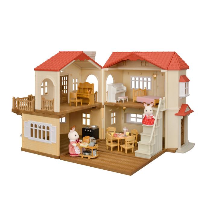 Купить Кукольные домики и мебель, Sylvanian Families Набор Большой дом со светом с Шоколадными кроликами