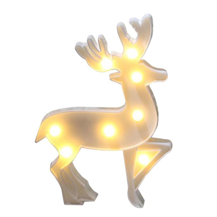 фото Веселый хоровод украшение декоративное интерьерное олень с led подсветкой 26x18x3 см
