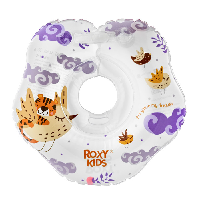Купить Круги для купания, Круг для купания ROXY-KIDS надувной на шею для малышей Tiger Bird Погремушка