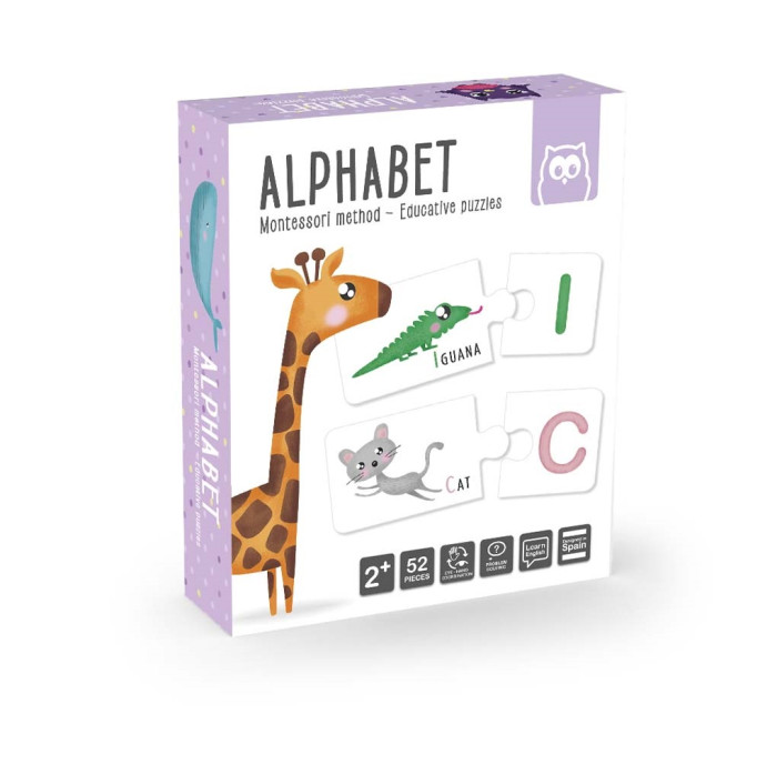 Eurekakids Обучающая головоломка-пазл Английский алфавит и животные