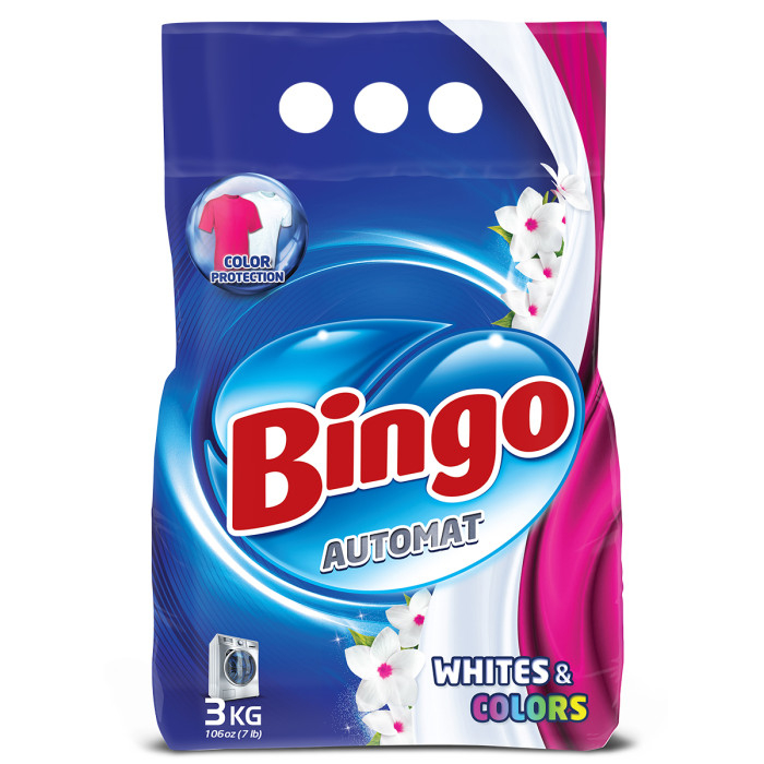 Bingo Стиральный порошок автомат Whits & Colors 3 кг