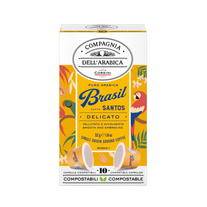 

Compagnia Dell Arabica Капсулы Arabica Brasil Santos для кофемашин Nespresso к/п 10х5,2 52 г, Капсулы Arabica Brasil Santos для кофемашин Nespresso к/п 10х5,2 52 г