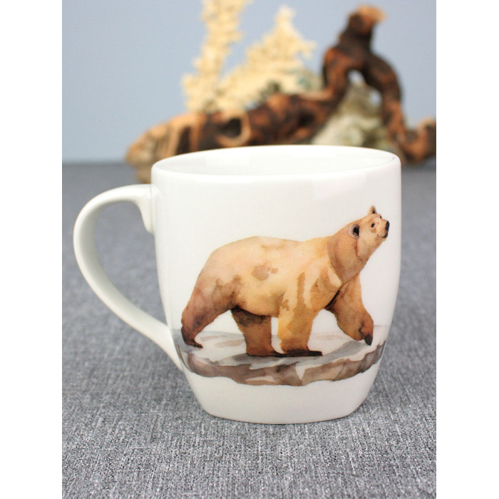 Думай о хорошем Кружка Белый медведь 400 мл