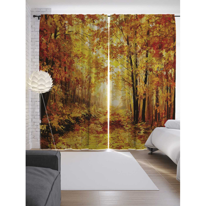 

JoyArty Шторы с фотопечатью Заросшая дорога из сатена 290х265 см, Шторы с фотопечатью Заросшая дорога из сатена 290х265 см