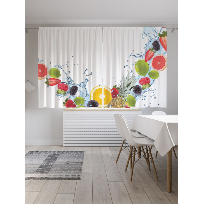 

JoyArty Классические шторы Чистые фрукты серия Oxford DeLux 2 полотна 145x180 см, Классические шторы Чистые фрукты серия Oxford DeLux 2 полотна 145x180 см