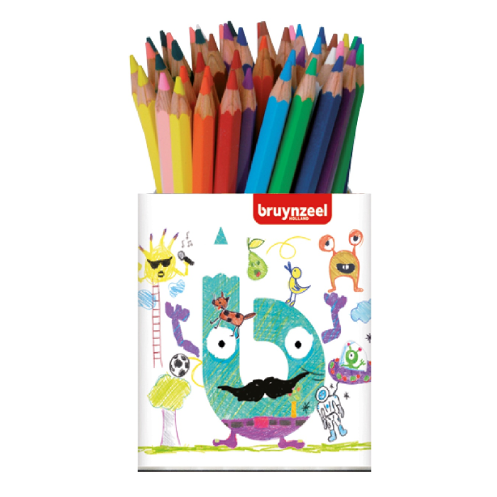 

Bruynzeel Набор утолщенных цветных карандашей Kids Mega 48 цветов + точилка в подставке-пенале, Набор утолщенных цветных карандашей Kids Mega 48 цветов + точилка в подставке-пенале