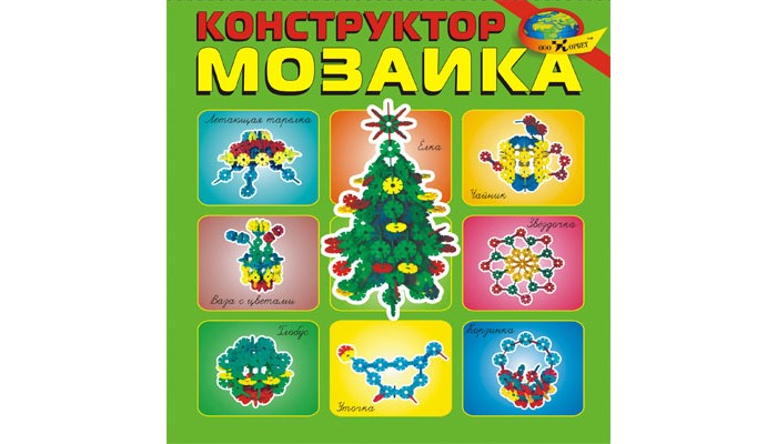 Конструкторы Корвет Мозаика (80 элементов) развивающие игры для детей раннего возраста