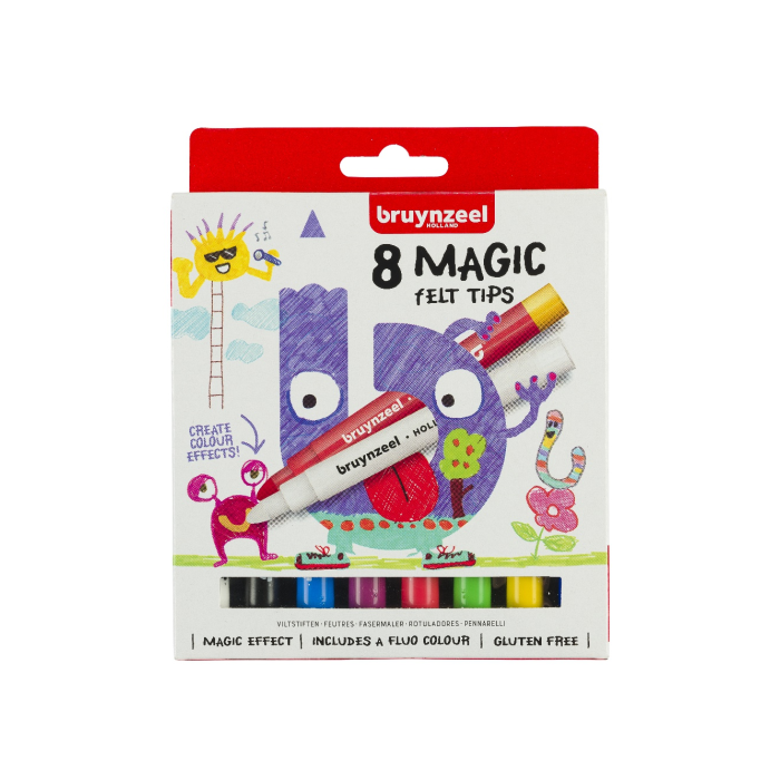 фото Фломастеры bruynzeel набор фломастеров меняющих цвет kids magic 8 цветов в картонной упаковке