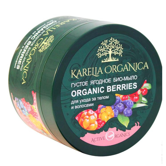 фото Karelia organica густое ягодное био-мыло organic berries 500 г