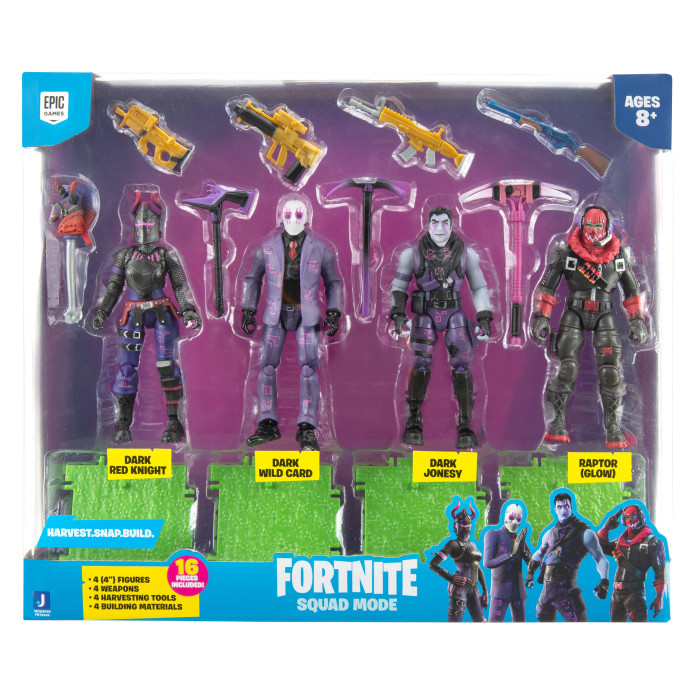 

Fortnite Набор фигурок 4 шт. с аксессуарами Dark Legends, Набор фигурок 4 шт. с аксессуарами Dark Legends