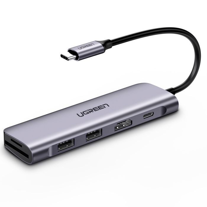 

Ugreen USB концентратор 6 в 1 (хаб), HDMI, 2 x USB 3.0, SD/TF, PD 70411, USB концентратор 6 в 1 (хаб), HDMI, 2 x USB 3.0, SD/TF, PD 70411