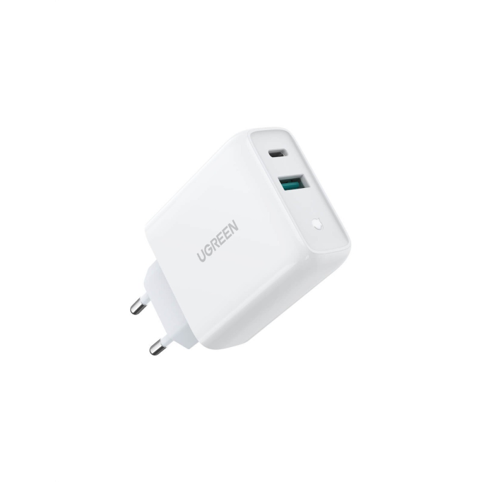 

Ugreen Сетевое зарядное устройство USB A + USB C 36W Wall Charger 60468, Сетевое зарядное устройство USB A + USB C 36W Wall Charger 60468