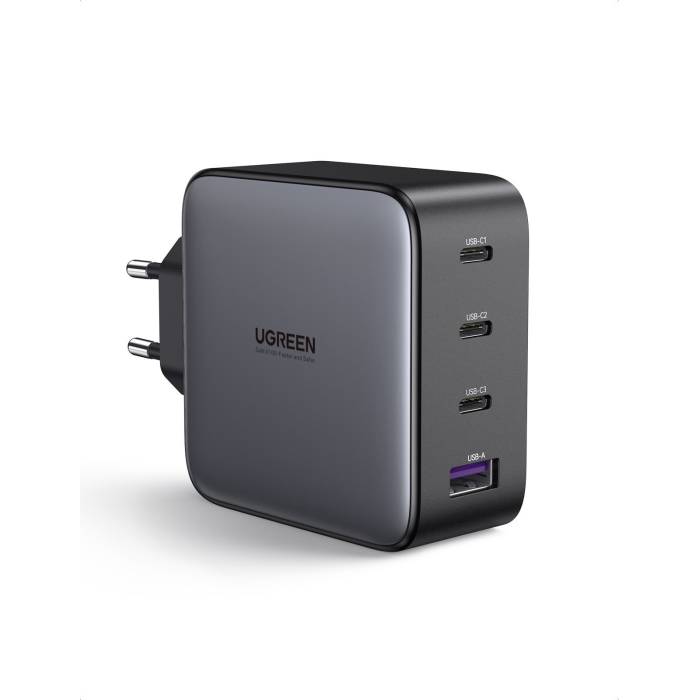 

Ugreen Сетевое зарядное устройство USB A + 3 USB C 100W GaN Tech Fast Charger 40747, Сетевое зарядное устройство USB A + 3 USB C 100W GaN Tech Fast Charger 40747