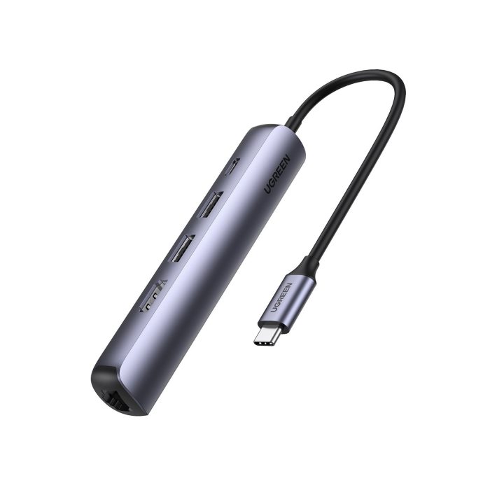 Ugreen USB концентратор для MacBook (хаб), 3 x USB 3.0, HDMI, SD/TF, Thunder Bolt 3