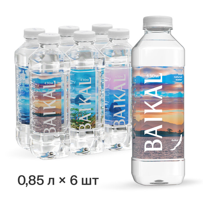 Baikal430 Глубинная байкальская вода 0.85 л 6 шт.