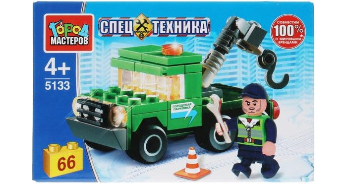 

Конструктор Город мастеров Газель Эвакуатор (66 деталей), Газель Эвакуатор (66 деталей)