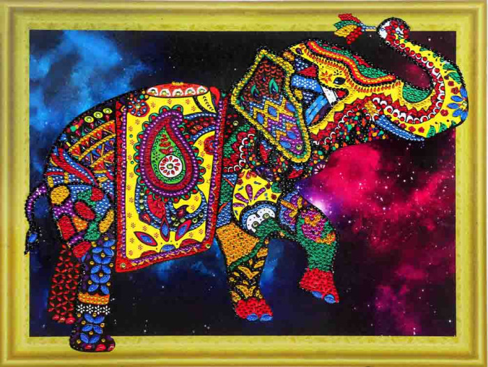 Itshobby Алмазная мозаика круглыми стразами Звездный слон