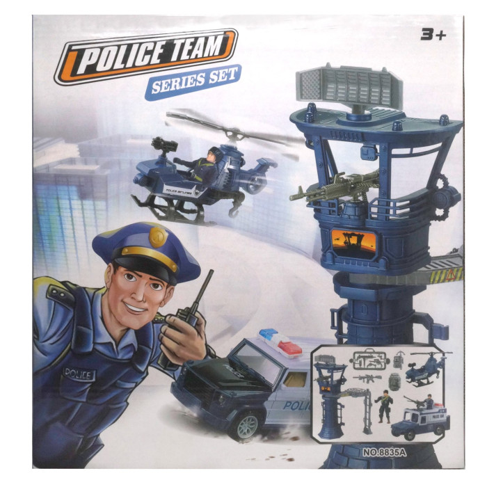 Игровые наборы HK Industries Игровой набор Полицейские (полицейская машина, вертолет, башня)