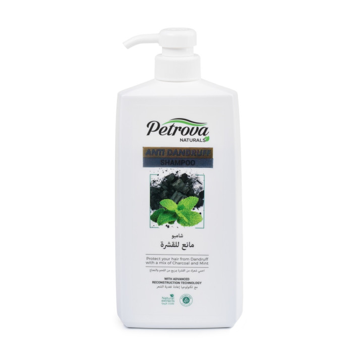 

Petrova Naturals Натуральный шампунь против перхоти с мятой и древесным углем 600 мл, Натуральный шампунь против перхоти с мятой и древесным углем 600 мл