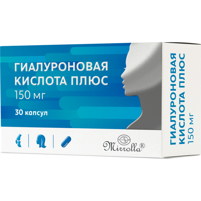 фото Mirrolla гиалуроновая кислота 30 капсул по 390 мг