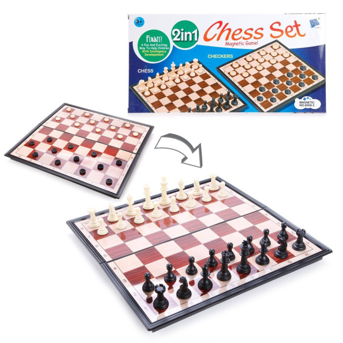  Наша Игрушка Настольная игра Шашки и шахматы 2 в 1
