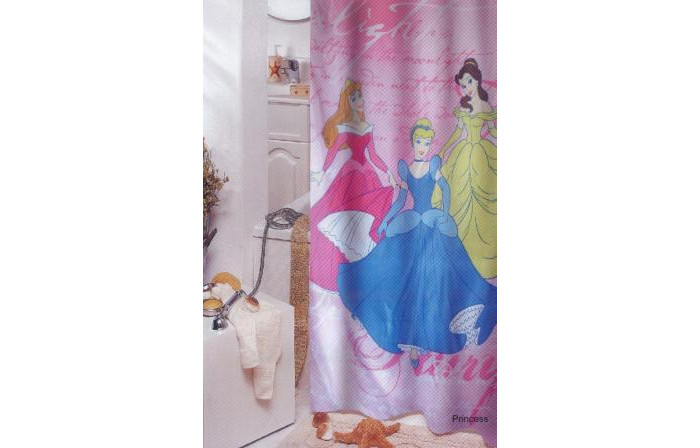  Zalel Штора для ванной комнаты Disney фотопринт Princess 180х200 см
