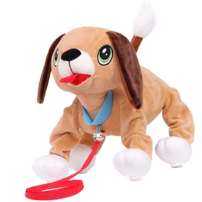 Интерактивная игрушка Peppy Pups Собачка на поводке Метис