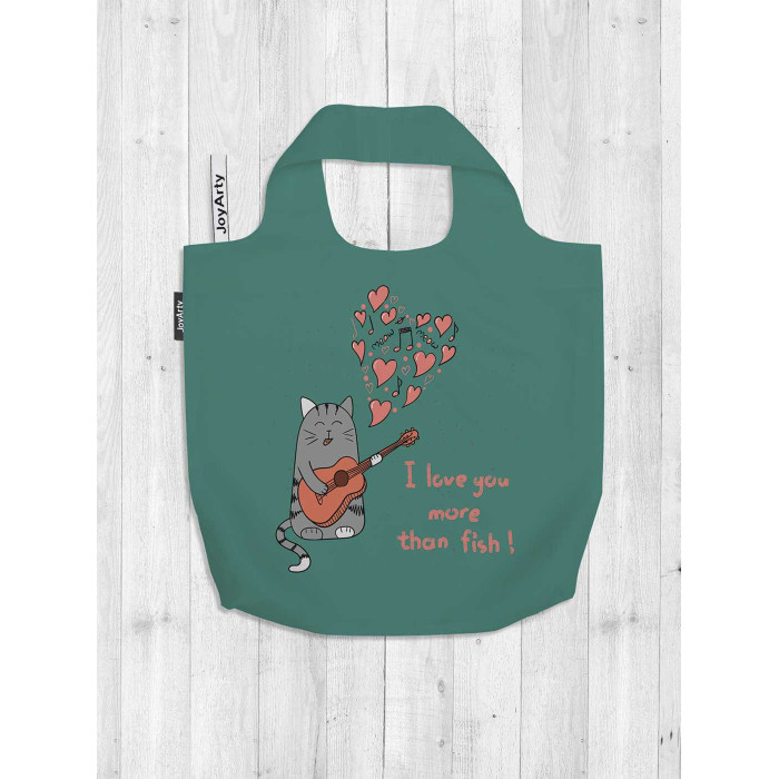 

JoyArty Сумка авоська Влюбленный кот-гитарист 46x65x7 см, Сумка авоська Влюбленный кот-гитарист 46x65x7 см