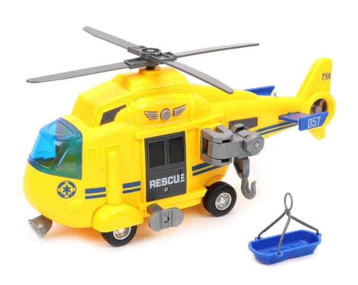 Купить Вертолеты и самолеты, Наша Игрушка Вертолет инерционный со спасательной корзиной WY750A