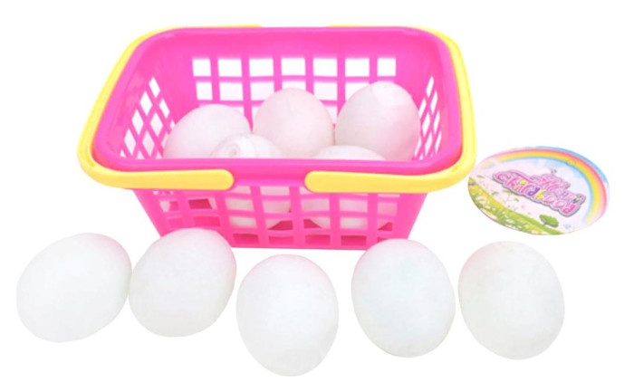  Наша Игрушка Игровой набор Продукты - яйца 10 шт. в корзине 8989-50