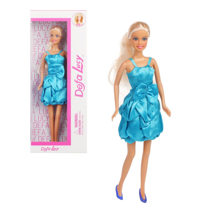 Куклы и одежда для кукол Defa Кукла Lucy в атласном небесно-голубом платье