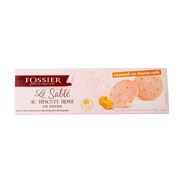  Fossier Печенье розовый бисквит с соленой карамелью 110 г