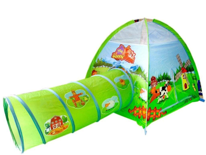  Наша Игрушка Игровая палатка с туннелем Ферма 200176088